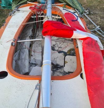 Łódź żaglowa Soling z przyczepą