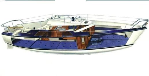 Jacht 7,7 metra motorowy pod silnik zaburtowy