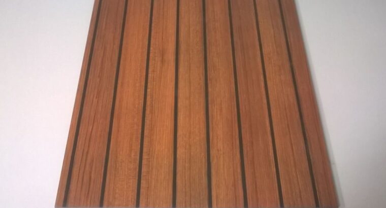 Teak 78×51 podłoga do jachtu syntetyczna czarna fuga